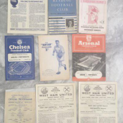 54/55 Portsmouth Reserves Away Football Programmes: Good condition private collection of aways to include Aldershot Bournemouth and Coventry. (9)