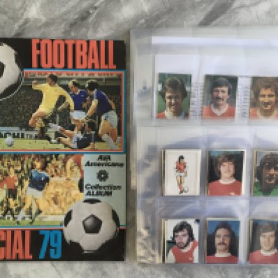 AVA Americana Complete Football Special 1979 Card Set: All 384 unused cards in superb condition with empty album.