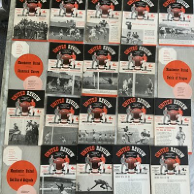 Manchester United 57/58 Home Football Programmes: Includes Red Star Dukla Prague Shamrock AC Milan the infamous blank team page Sheffield Wednesday etc. We believe all 21 league matches are present and in good condition with 7 having score to cover. (28)