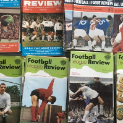 Football League Review Magazines: This is a comprehensive collection with each volume separated and numbered. Excellent condition. Instructions to sell. (est 350)