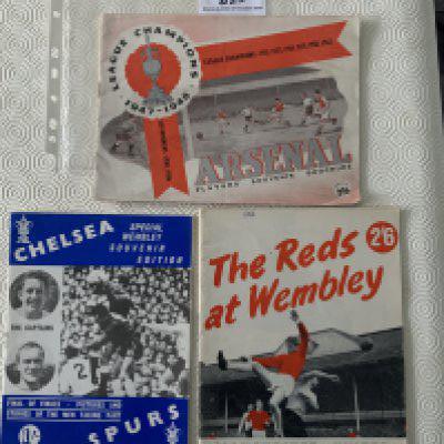 FA Cup Final Football Brochures: 1963 Manchester United, 1967 Tottenham plus a 47/48 Arsenal League Champions brochure. Good. (3)