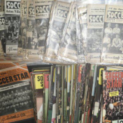 Soccer Star Football Magazine Collection: 4 original binders with potentially around 200 magazines in them possibly a complete run of mid 60s magazines. There are a further 60 x 1950s and 60 x 1960s. The condition is incredibly good with the 50s being individually bagged. (300+)