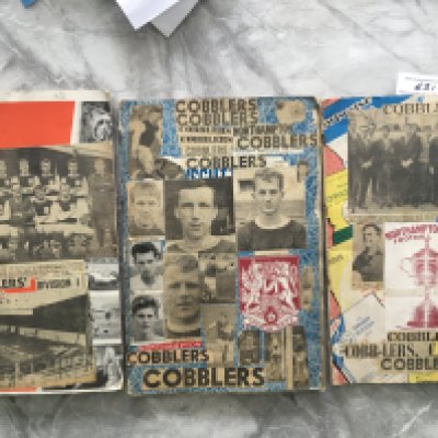 Northampton Town 1960s Football Scrapbooks: 3 large scrapbooks put together in the most exciting period in their history. Many cuttings and reports from the run up to and including the famous 65/66 season. (3)