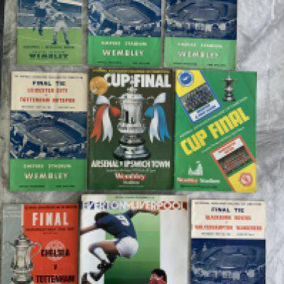 FA Cup Final Football Programmes: 1951, 1960 x 2, 1961 x 2 and 4 more modern. Good. (9)