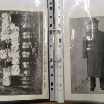 Luton Town 36/37 Promotion Season Football Memorabilia: Probably programme supplements which consist of a team group, message from the chairman and 20 players and management full length pictures with facsimile autographs. Good. (22)