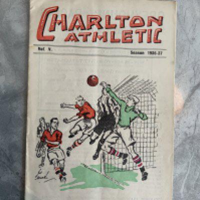 36/37 Charlton v Liverpool Football Programme: Excellent condition division one match with team changes inside.