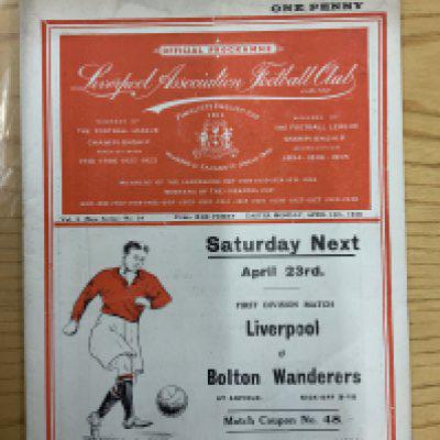 37/38 Liverpool v Middlesbrough Football Programme: Very good condition league match with pencil to team page.