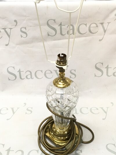 A Waterford Crystal table lamp, 45cm tall- NO RESERVE