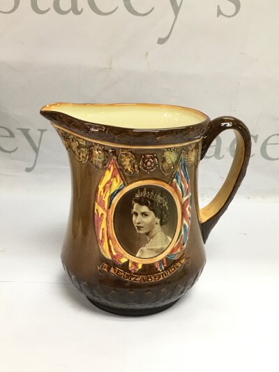 A Royal Doulton Queen Elizabeth II Coronation jug as per previous lot.