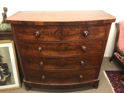 A Victorian mahogany chest of drawers. 122cm wide 54cm long 117cm tall