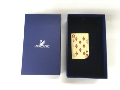 A boxed and scarce Swarovski Eight of Diamonds 935400 brooch.
