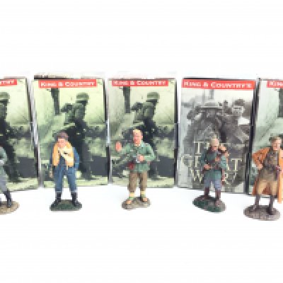5 X Boxed King And Country Figures including Major General Percy Hobart. Etc.