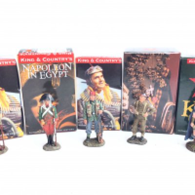 A Collection of 5 Boxed Kind And Country Figures .