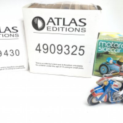 A Collection of 10 Atlas Model Aircraft and a Tin Plate Motorcycle With Sidecar.