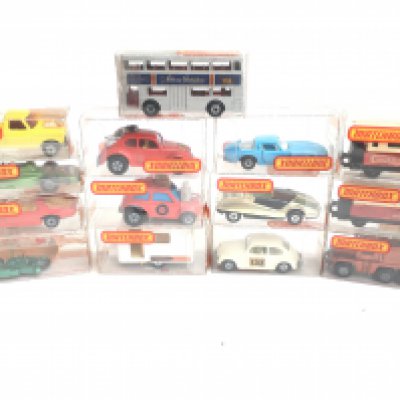 A Collection of Boxed Matchbox Cars.