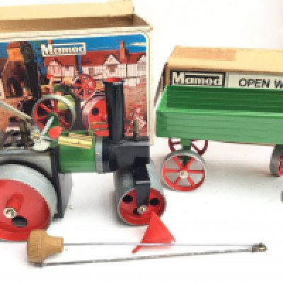 A Boxed Mahmoud Steam Roller and a Boxed Open Wagon.(2).