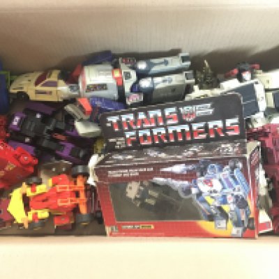 A Box Containing G1 Transformers.