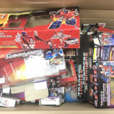 A Box Containing G1 and Modern Transformers. Including mostly Empty Boxes.