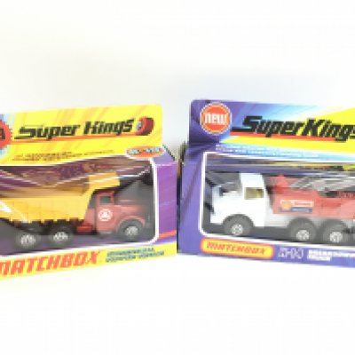 A Boxed Matchbox Scammell Tipper Truck K-19 and a Breakdown Truck K-14. Both un punched. NO RESERVE