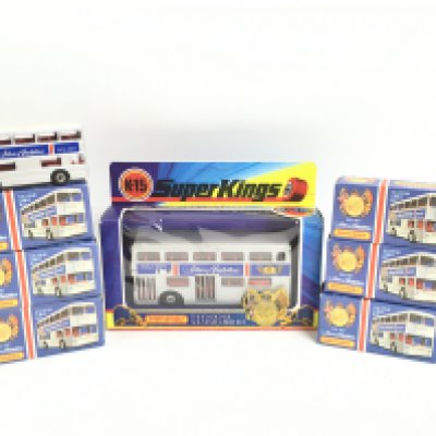 6 Matchbox silver Jubilee Buses and a Super Kings K-15. NO RESERVE