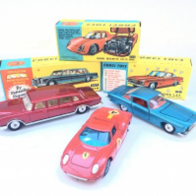 A Boxed Corgi Mercedes Benz 600 Pullman #247. A Ghia L.6.4 #241 and a Ferrari Berlinetta 250 Le Mans #314. NO RESERVE
