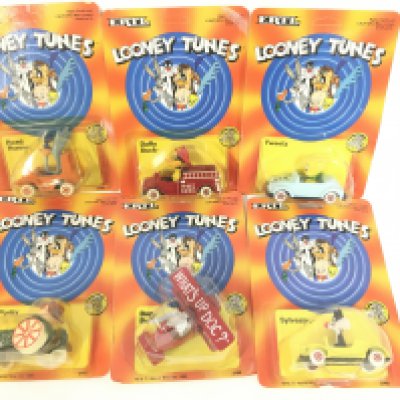 6 Carded ERTL Looney Tunes Vehicles. 1989.