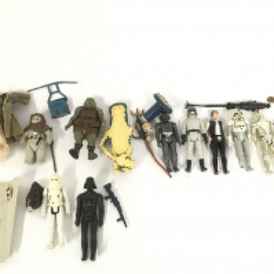 A Collection of Vintage Star Wars Figures and Ships. Ideal For Spares Etc.