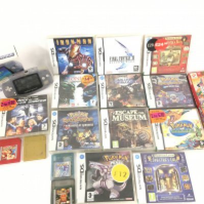A Boxed Nintendo Gameboy Advance with Games. And a collection of Nintendo DS Games. No Reserve.
