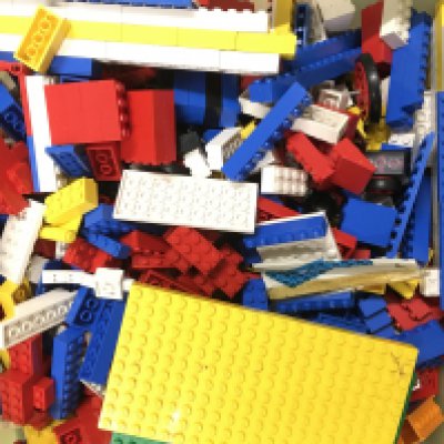 2 Boxes Containing Loose Vintage Lego. (2).