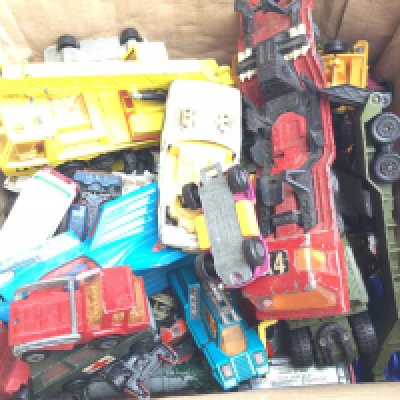 A Box Containing Playworn Diecast.NO RESERVE