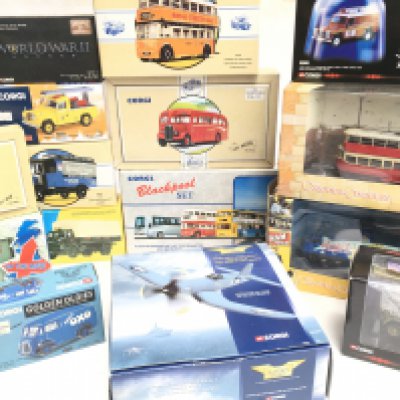 A Collection of Corgi Classics and a Aviation Archive Vought F4U-1 Corsair.