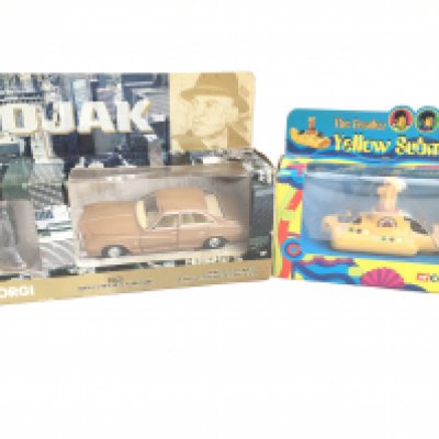 A Boxed Corgi Kojack Buick #57403 and a Beatles Yellow Submarine #05404. No Reserve.