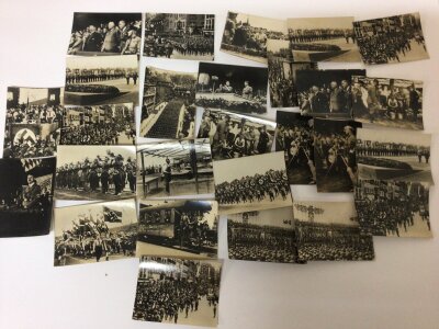 A collection of N.S.D.A.P German Third Reich original Lande cigarette cards depicting Scenes from  Nurnberg 1933 and other related cards. Some duplicates