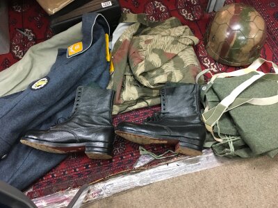 Reproduction German Fallschirmjeager uniform (Boots size 10, jacket , trousers, smock and helmet. No reserve