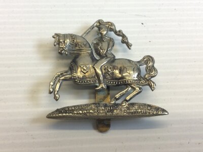 A Rare Military hat badge The Forfar Yeomanry Rangers maker JR Gaunt B’Ham.