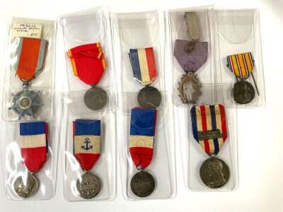 French Railway Medal of Honor, Merchant naval medals and civilian awards. (9)