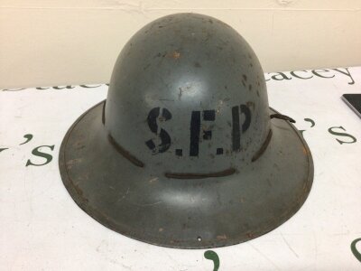 A British II world war Zuckerman British Civil Defence fire Guard helmet. SFP nice original example.