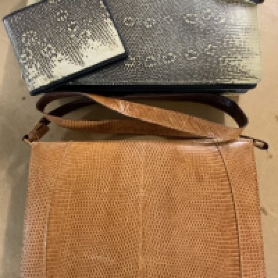 2 1950s vintage evening bags for. Cobra Skin / Lizard Skin.