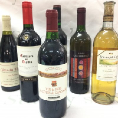 Wine including Jacobs Creek, Las Colinas 2000, Ernest & Julio Gallo, Casillero del Diablo, Cotes Du Ventoux 1991, Vin De Pays. This lot cannot be posted- NO RESERVE
