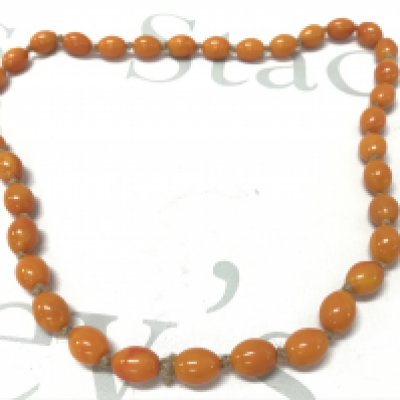 Amber style coloured necklace, 60g , 38cm. Postage category A- NO RESERVE