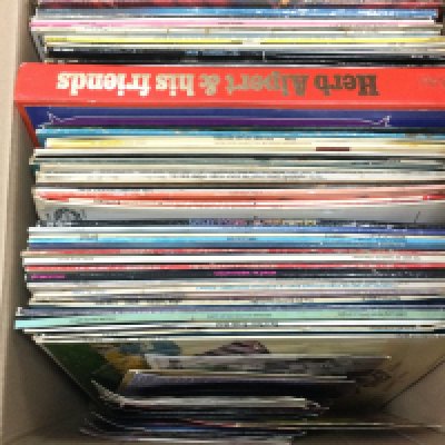 A collection of vinyl records including albums Dean Martin, Grease etc and singles The Jam, Bob Marley , ABBA etc. this lot cannot be posted