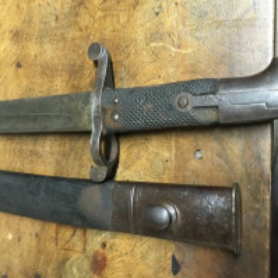 1856 Yataghan bayonet with scabbard.
