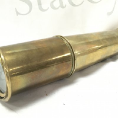 A brass three draw telescope by T.Cook London 1842, 85cm total length fully extended .