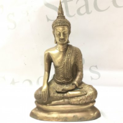 A bronze Buddha figure , 21cm tall. postage cat b
