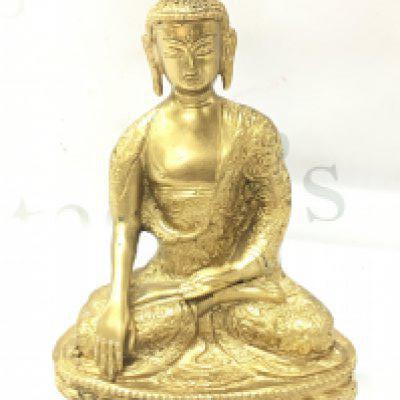 A gilded bronze Buddha . 20cm tall. Postage category b