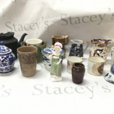 A collection of ceramics including Doulton figure Ruth, Masons, Portmeirion Botanic garden, this lot cannot be posted