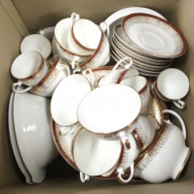 A Royal Grafton Majestic dinner set including cups, saucers, plates , soup bowls etc . No reserve