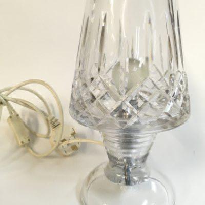 A Waterford Crystal lamp base , 27cm tall approximately. This lot cannot be posted