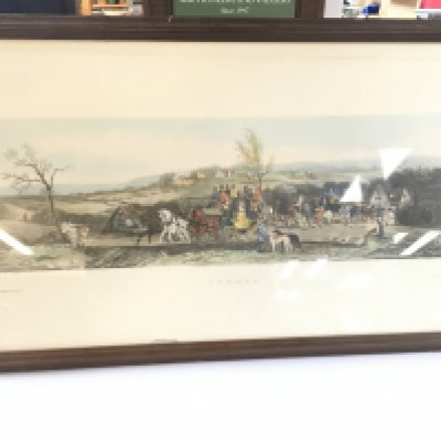 Four framed hunting prints