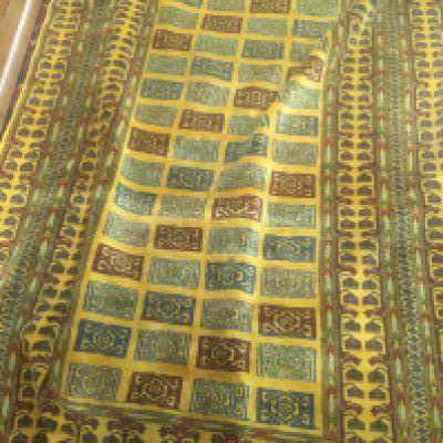 A killim rug the central field with geometric design and repeat pattern boarder . 180x 120 cm .